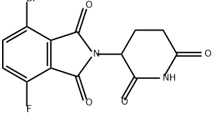 4-溴-2-(2,6-二氧代哌啶-3-基)-7-氟异吲哚啉-1,3-二酮 结构式