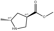 (3R,5R)-5-甲基吡咯烷-3-羧酸甲酯 结构式