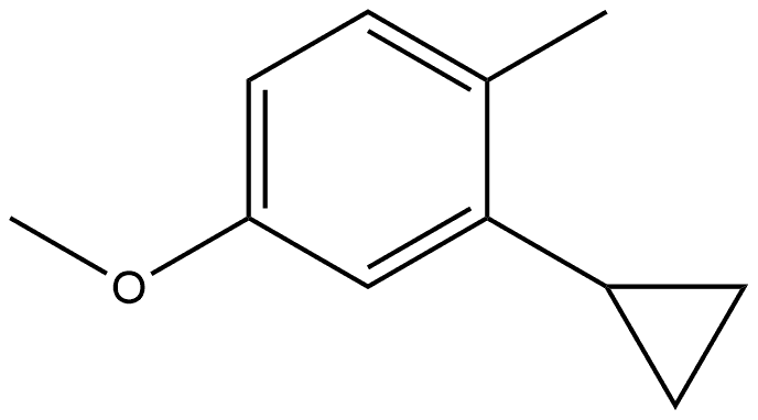 2-Cyclopropyl-4-methoxy-1-methylbenzene 结构式