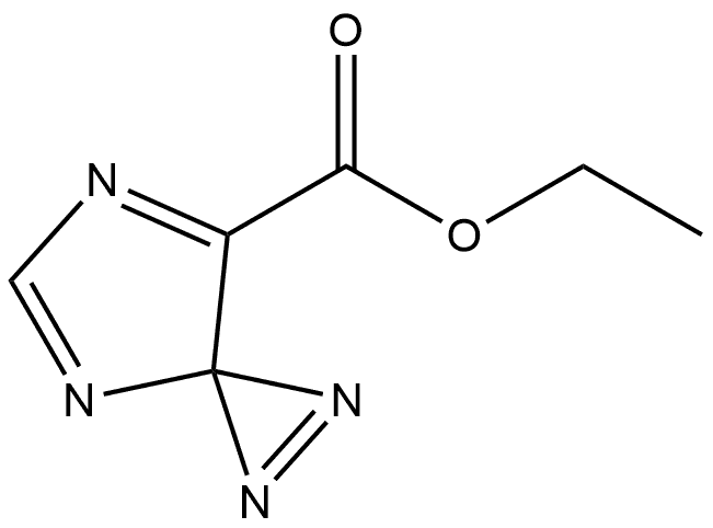 Ethyl 1,2,4,6-tetraazaspiro[2.4]hepta-1,4,6-triene-7-carboxylate 结构式