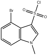 4-溴-1-甲基-1H-吲哚-3-磺酰氯 结构式