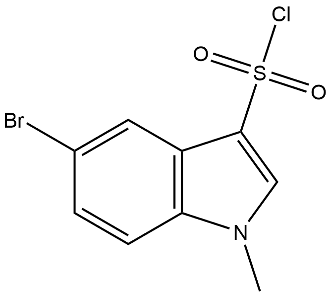 5-溴-1-甲基-1H-吲哚-3-磺酰氯 结构式