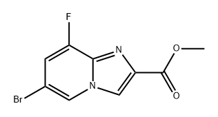 Imidazo[1,2-a]pyridine-2-carboxylic acid, 6-bromo-8-fluoro-, methyl ester 结构式