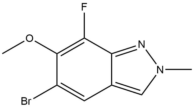 5-溴-7-氟-6-甲氧基-2-甲基-2H-吲唑 结构式