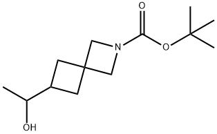 6-(1-羟乙基)-2-氮杂螺[3.3]庚烷-2-羧酸叔丁酯 结构式