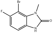7-溴-6-氟-1-甲基-1,3-二氢2H-苯并[D]咪唑-2-酮 结构式