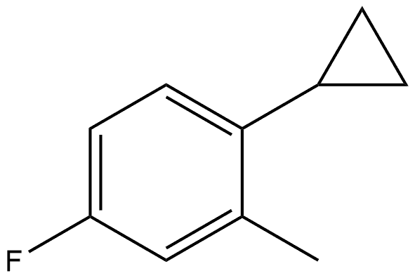 1-Cyclopropyl-4-fluoro-2-methylbenzene 结构式