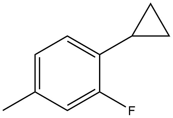 1-Cyclopropyl-2-fluoro-4-methylbenzene 结构式