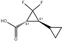 REL-(1R,2S)-3,3-二氟-[1,1'-双(环丙烷)]-2-羧酸 结构式