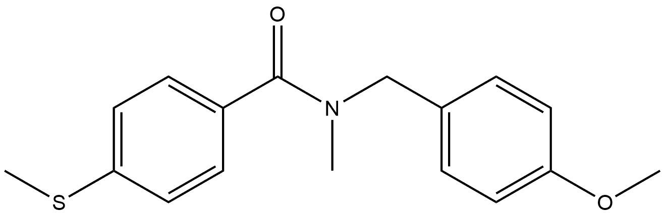 N-[(4-Methoxyphenyl)methyl]-N-methyl-4-(methylthio)benzamide 结构式