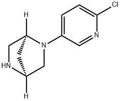 2,5-Diazabicyclo[2.2.1]heptane, 2-(6-chloro-3-pyridinyl)-, (1S,4S)- 结构式