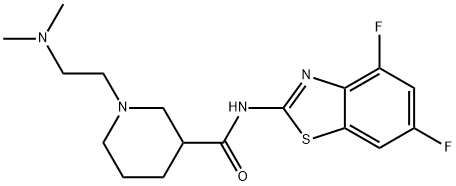 3-Piperidinecarboxamide, N-(4,6-difluoro-2-benzothiazolyl)-1-[2-(dimethylamino)ethyl]- 结构式