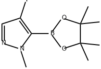 4-氟-1-甲基-5-(4,4,5,5-四甲基-1,3,2-二氧硼杂环戊烷-2-基)-1H-吡唑 结构式