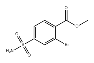 2-溴-4-氨磺酰苯甲酸甲酯 结构式