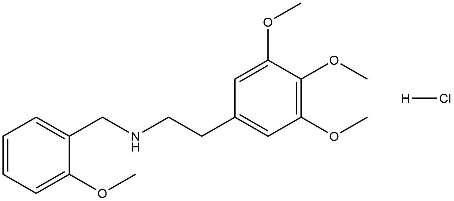 3,4,5-trimethoxy-N-[(2-methoxyphenyl)methyl]-benzeneethanamine,monohydrochloride 结构式
