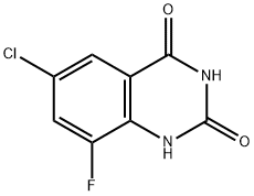 6-氯-8-氟喹唑啉-2,4(1H,3H)-二酮 结构式