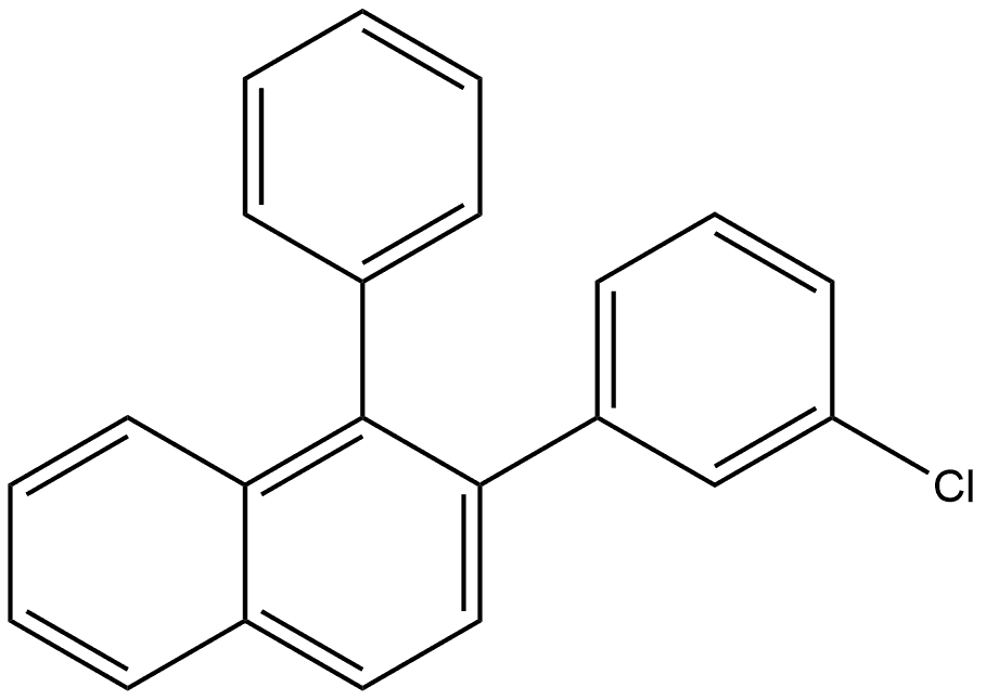 2-(3- 氯苯基)-1- 苯基萘 结构式