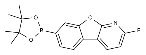 2-氟-7-(4,4,5,5-四甲基-1,3,2-二氧硼杂环戊烷-2-基)苯并呋喃并[2,3-B]吡啶 结构式
