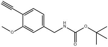 (4-乙炔基-3-甲氧基苄基)氨基甲酸叔丁酯 结构式