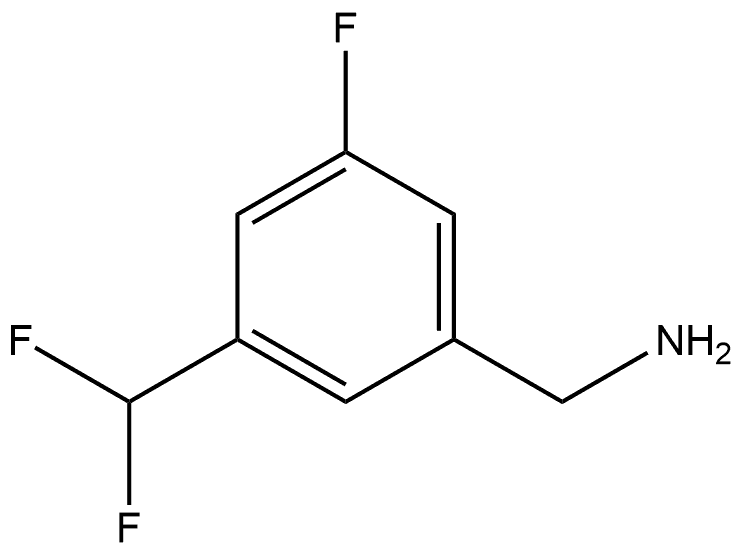 3-(Difluoromethyl)-5-fluorobenzenemethanamine 结构式