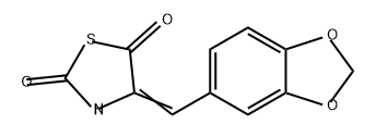 4-(苯并[D][1,3]二氧戊环-5-基亚甲基)噻唑烷-2,5-二酮 结构式
