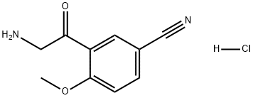 3-甘氨酰-4-甲氧基苄腈盐酸盐 结构式