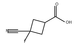 3-氰基-3-氟环丁烷羧酸 结构式