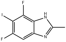 4,6-二氟-5-碘-2-甲基-1H-苯并[D]咪唑 结构式