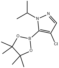 4-氯-1-异丙基-5-(4,4,5,5-四甲基-1,3,2-二氧杂硼烷-2-基)-1H吡唑 结构式