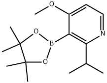 2-异丙基-4-甲氧基-3-(4,4,5,5-四甲基-1,3,2-二氧杂硼烷-2-基)吡啶 结构式