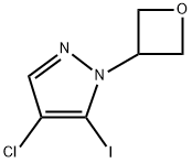 1H-Pyrazole, 4-chloro-5-iodo-1-(3-oxetanyl)- 结构式