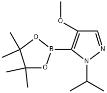 1-异丙基-4-甲氧基-5-(4,4,5,5-四甲基-1,3,2-二氧杂硼烷-2-基)-1H-吡唑 结构式