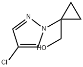 (1-(4-氯-1H-吡唑-1-基)环丙基)甲醇 结构式