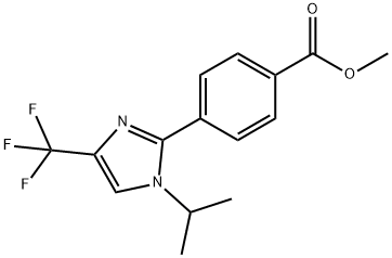 Benzoic acid, 4-[1-(1-methylethyl)-4-(trifluoromethyl)-1H-imidazol-2-yl]-, methyl ester 结构式