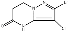 2-溴-3-氯-6,7-二氢吡唑并[1,5-A]嘧啶-5(4H)-酮 结构式