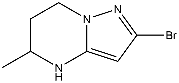 2-bromo-5-methyl-4H,5H,6H,7H-pyrazolo[1,5-a]pyrimidine 结构式