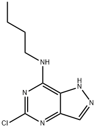 1H-Pyrazolo[4,3-d]pyrimidin-7-amine, N-butyl-5-chloro- 结构式