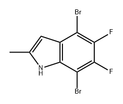 4,7-二溴-5,6-二氟-2-甲基-1H-吲哚 结构式