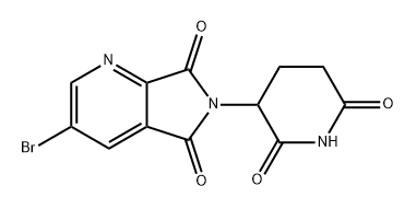 3-溴-6-(2,6-二氧哌啶-3-基)-5H-吡咯并[3,4-B]吡啶-5,7(6H)-二酮 结构式