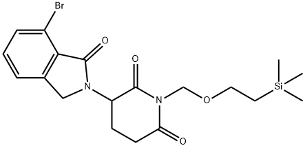 3-(7-溴-1,3-二氢-1-氧代-2H-异吲哚-2-基)-1-[[2-(三甲基硅基)乙氧基]甲基]-2,6-哌啶二酮 结构式