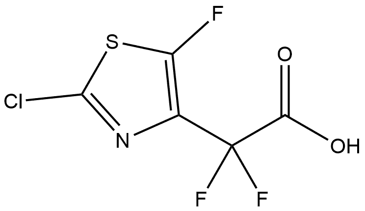 2-(2-氯-5-氟噻唑-4-基)-2,2-二氟乙酸 结构式