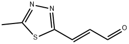 (E)-3-(5-甲基-1,3,4-噻二唑-2-基)丙烯醛 结构式