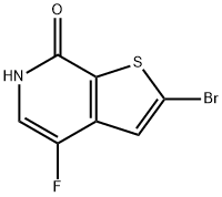 2-溴-4-氟噻吩并[2,3-C]吡啶-7(6H)-酮 结构式