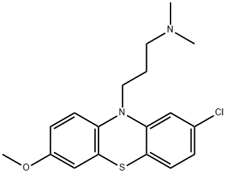 2-Chloro-7-methoxy-N,N-dimethyl-10H-phenothiazine-10-propan-1-amine 结构式