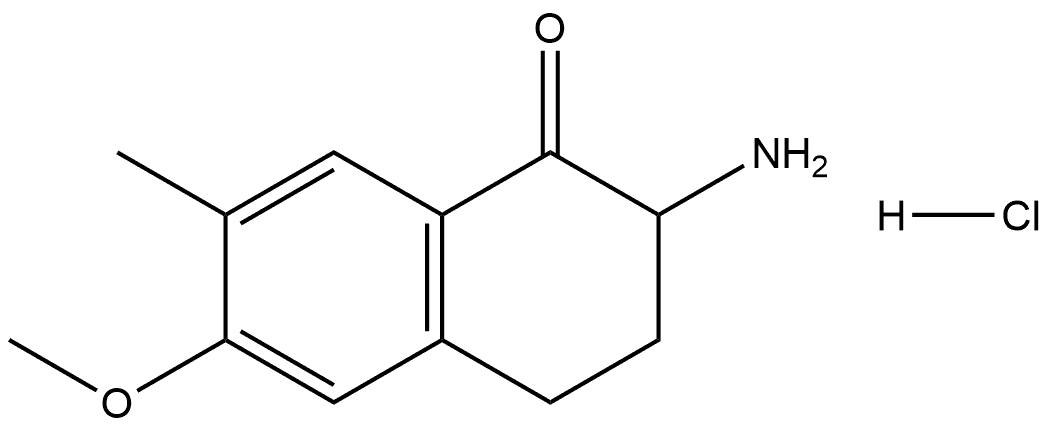 2-Amino-6-methoxy-7-methyl-3,4-dihydronaphthalen-1(2H)-one hydrochloride 结构式