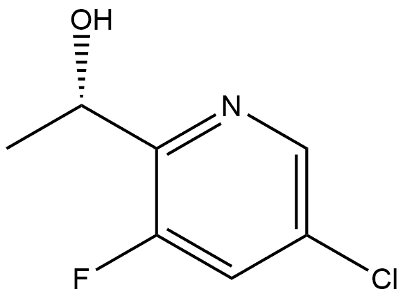 (S)-1-(5-chloro-3-fluoropyridin-2-yl)ethan-1-ol 结构式