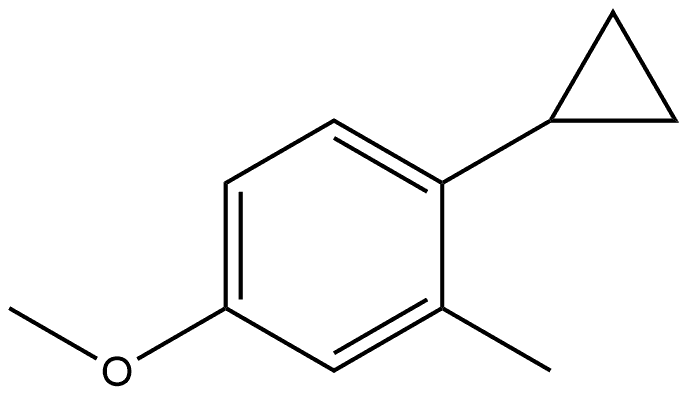 1-Cyclopropyl-4-methoxy-2-methylbenzene 结构式