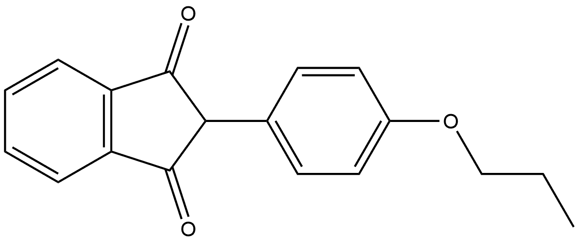 2-(4-丙氧基苯基)-1H-茚-1,3(2H)-二酮 结构式