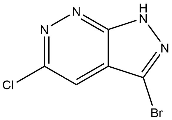 3-溴-5-氯-1H-吡唑并[3,4-C]哒嗪 结构式