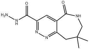 6,7,8,9-tetrahydro-8,8-dimethyl-5-oxo-5H-Pyridazino[4,3-c]azepine-3-carboxylic acid hydrazide 结构式
